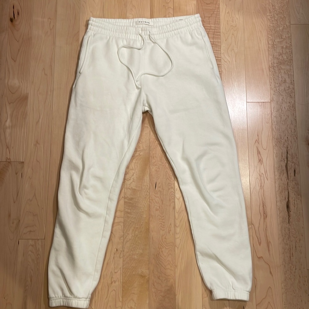 Pacsun White Drawstring Jogger Sweatpants Medium